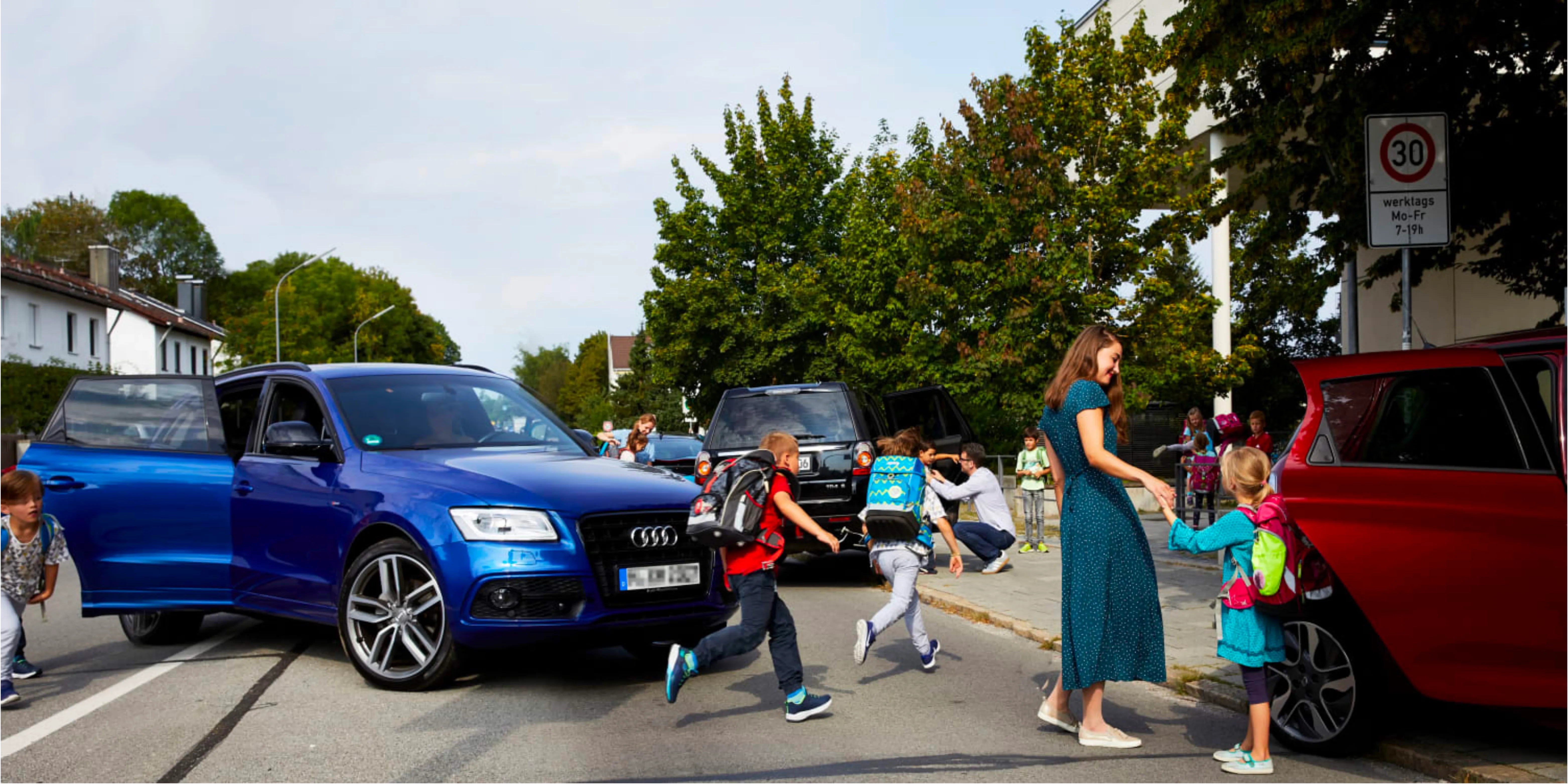 Minder auto's voor school